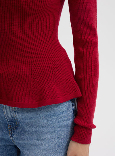 Maglia peplum effetto luccicante