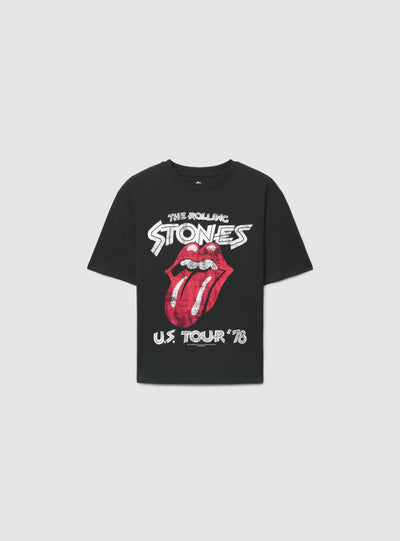 T-shirt ampia con stampa Rolling Stones