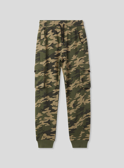Camouflage cargo tracksuit trousers