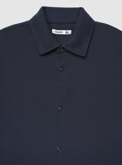 Camicia in jersey a tinta unita