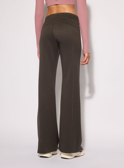 Pantaloni tuta sportivi wide leg a tinta unita