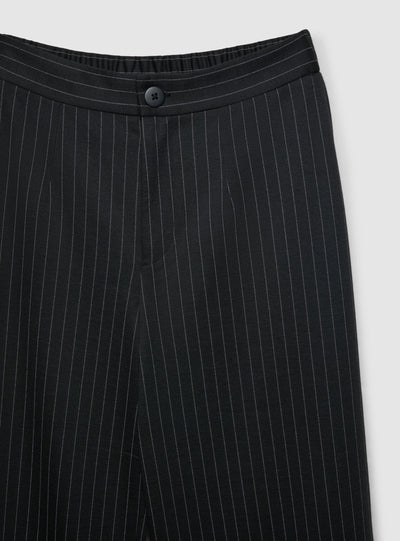 Pantaloni wide leg gessati