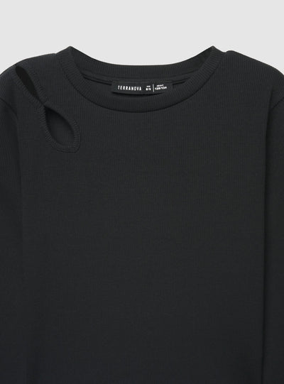 T-shirt crop con cut-out