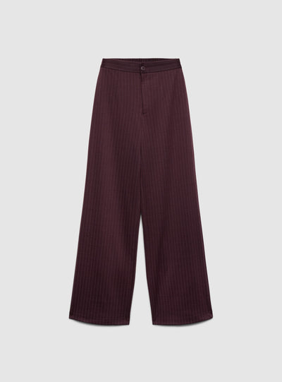 Pantaloni wide leg gessati