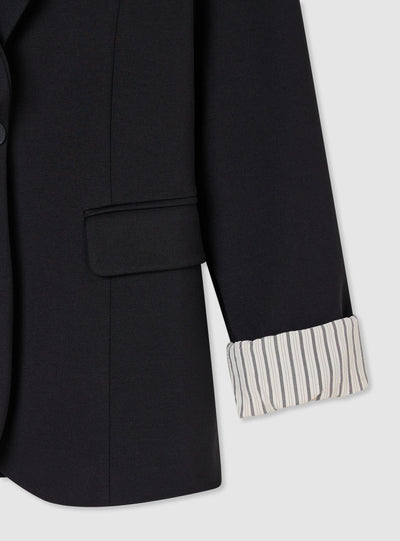 Single-breasted solid colour jacket