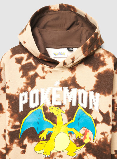 Суитшърт с качулка и тай дай принт с лого Pokémon®