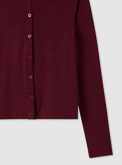 Solid colour cardigan with buttons