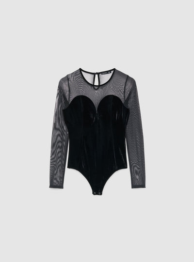 Body con coppe e trasparenze