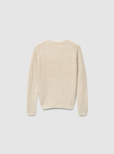 Maglia girocollo a costa inglese