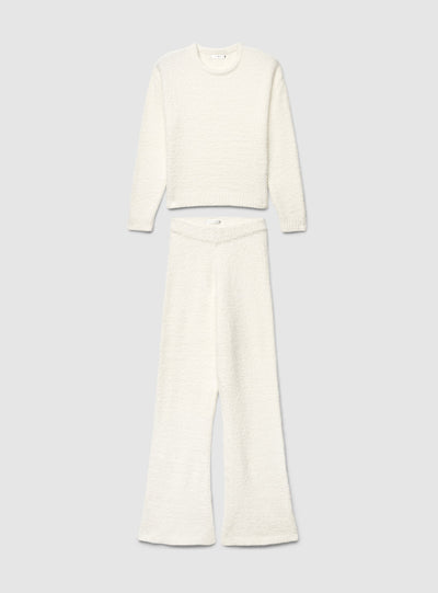 Long teddy-effect pajama set