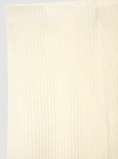 Pantaloni wide leg a coste tinta unita