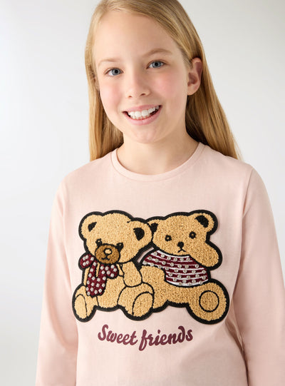 T-shirt con stampa orsetti