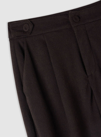 Solid colour barrel trousers