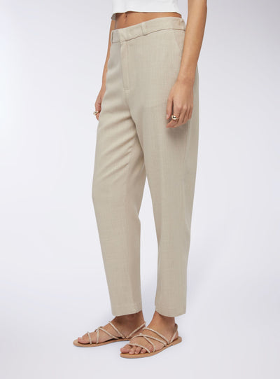 Pantaloni chino in misto lino