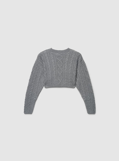 Maglia crop ampia a trecce