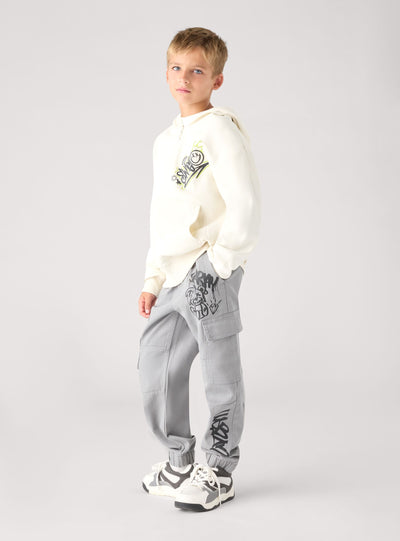 Cargo-Hosen mit Graffiti-Print