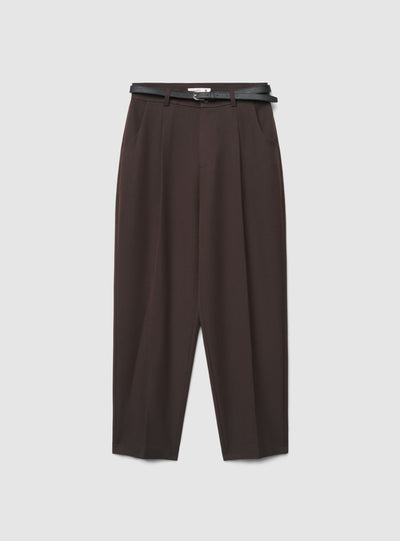 Pantaloni chino con pinces e cintura