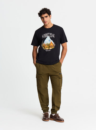 Pantaloni cargo con coulisse e tasche