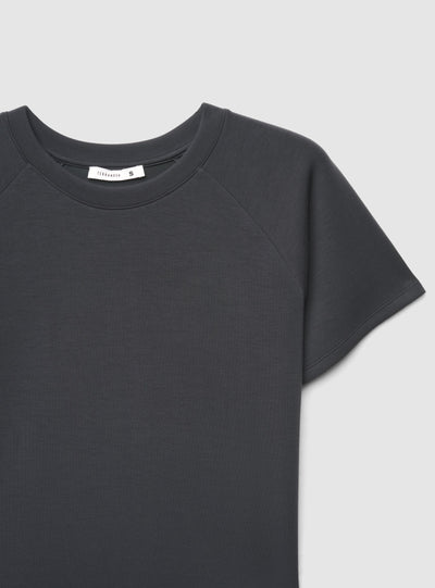 T-shirt a tinta unita con maniche raglan