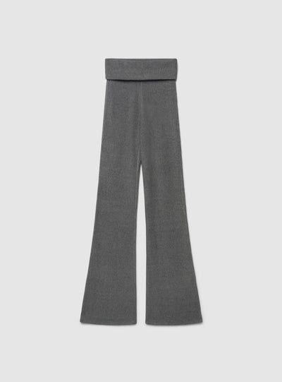Leggings lunghi a zampa con baschina