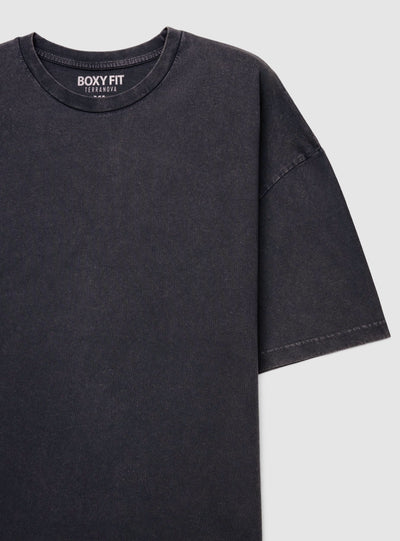 T-shirt boxy a tinta unita