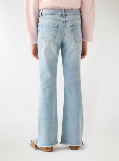Jeans a zampa con strappi