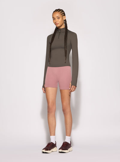 Leggings sportivi corti seamless con arriccio