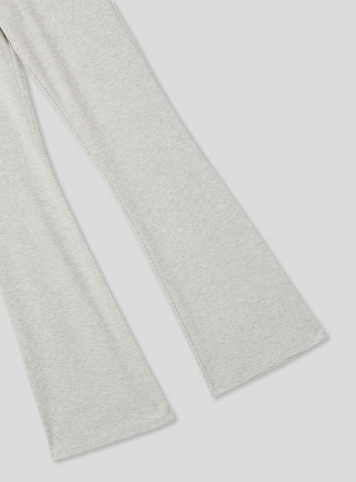 Leggings a zampa tinta unita