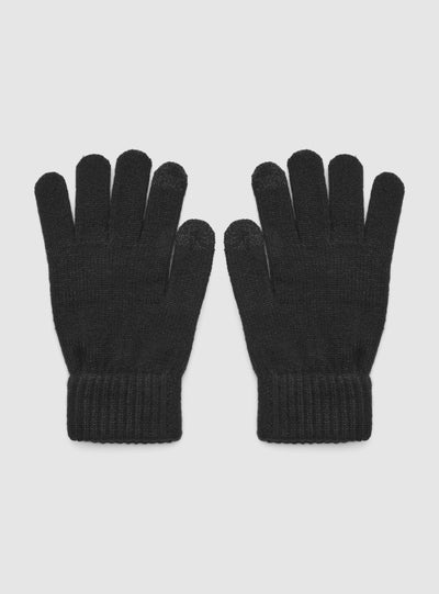 Guanti touch a cinque dita tinta unita