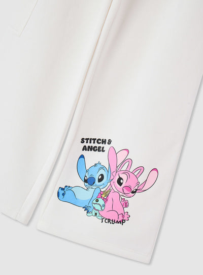 Pantaloni tuta maxi con stampa Stitch