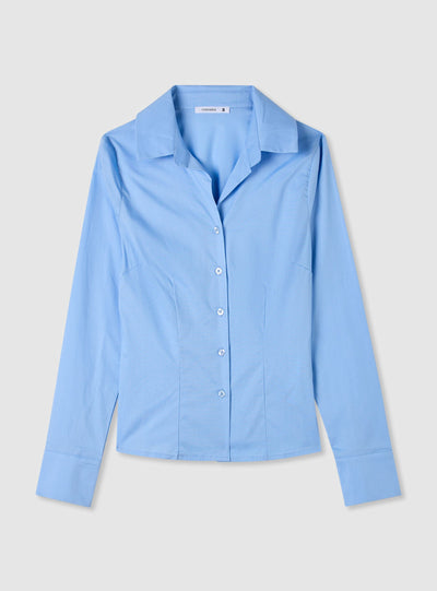 Camicia slim a tinta unita