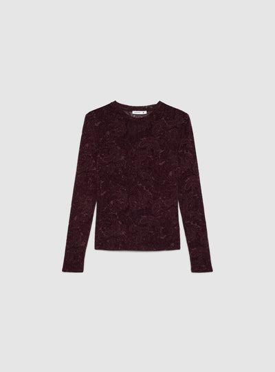 T-shirt con stampa paisley tulle