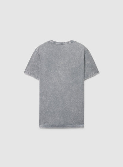 T-shirt con stampa moto effetto acid wash