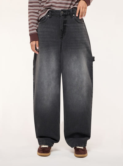 Jeans carpenter lunghi a tinta unita
