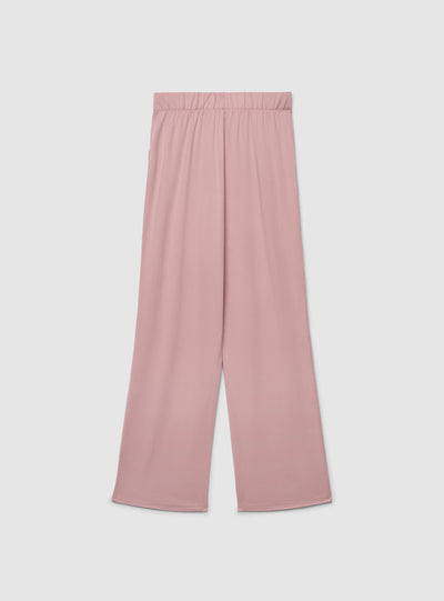 Pantaloni pigiama wide leg a tinta unita