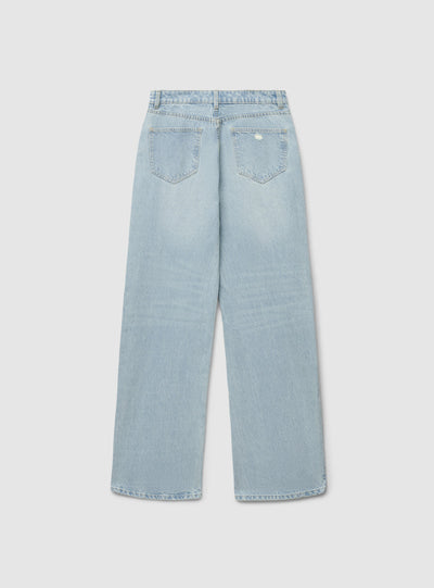 Jeans wide leg con strappi