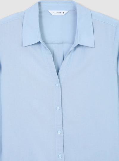 Camicia ampia a tinta unita