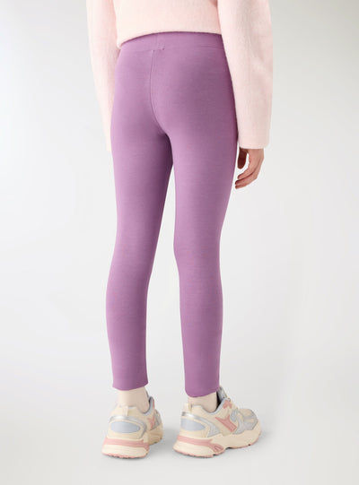 Leggings lunghi a vita alta tinta unita