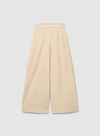 Pantaloni wide leg con doppia piega