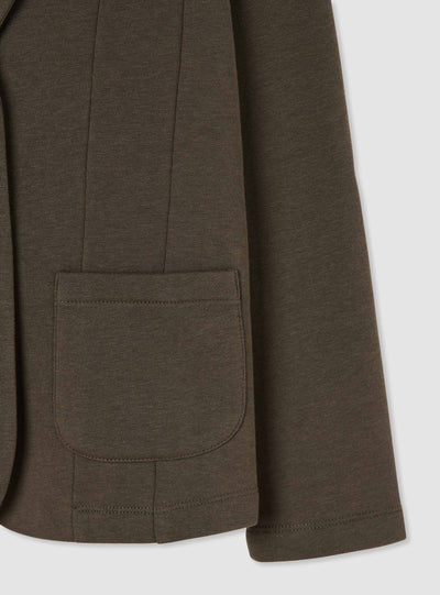 Blazer monopetto in tessuto felpa