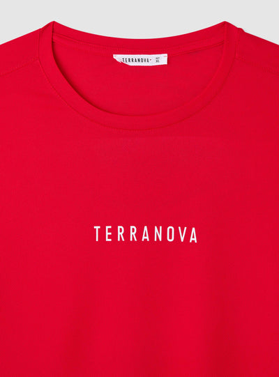 T-shirt a tinta unita con logo