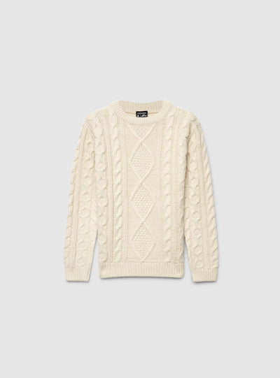 Maglia a trecce girocollo