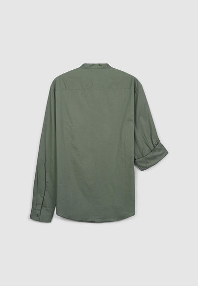 Camicia coreana in misto lino
