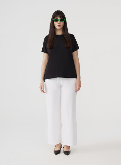 Wide plain-colour T-shirt