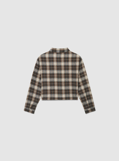 Camicia crop a quadri