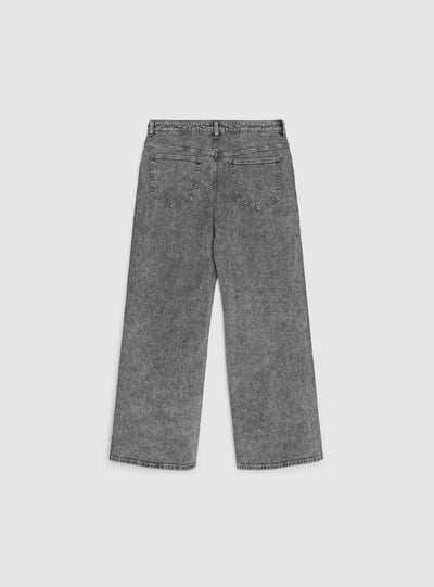 Jeans wide leg con borchie