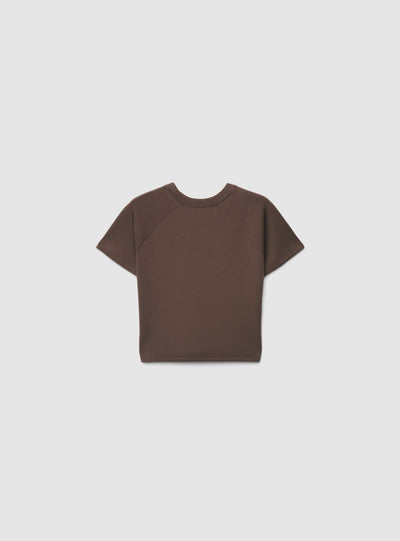 T-shirt a tinta unita con maniche raglan
