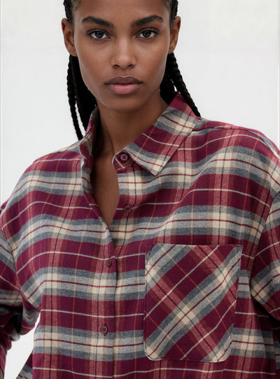 Camicia a quadri con taschino