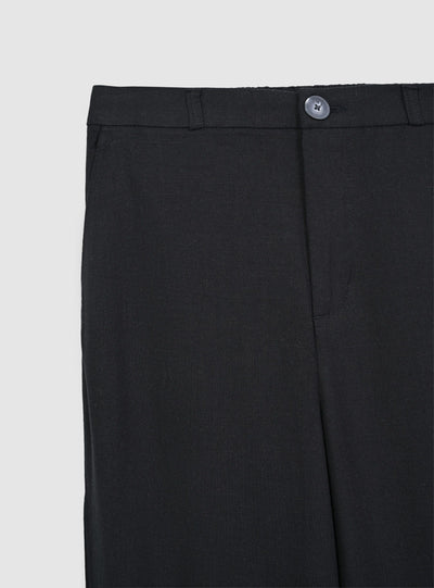 Pantaloni dad fits misto lino