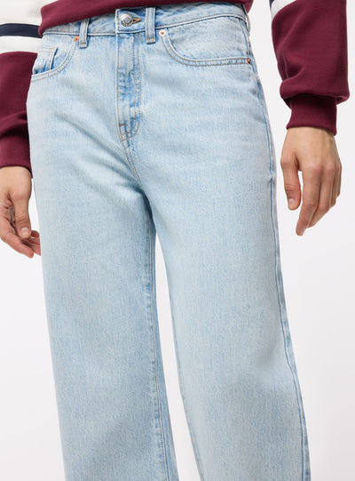 Jeans straight a vita alta